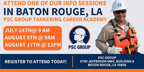 PSC Group Tankering Career Academy Info Sessions 