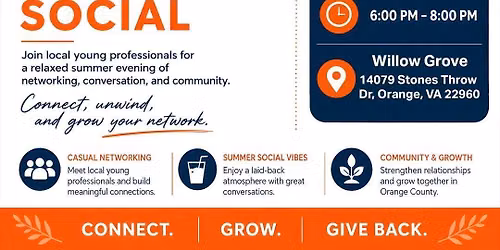 Young Professional Summer Social at Willow Grove