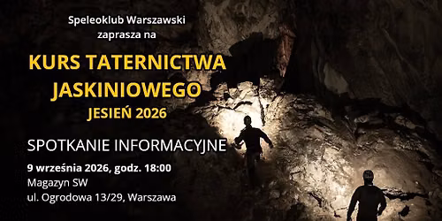Spotkanie informacyjne - kurs taternictwa jaskiniowego jesie\u0144 2026