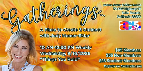 Gatherings: Things You Hold with Judy Nemer Sklar
