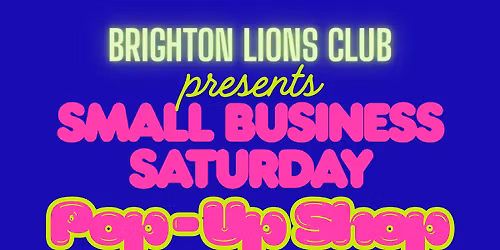 Small Business Saturday Pop Up Shop