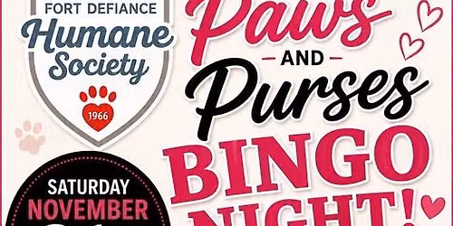 Paws and Purses Bingo Night
