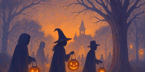 Stra\u0161ideln\u00fd lampionov\u00fd pr\u016fvod v mask\u00e1ch