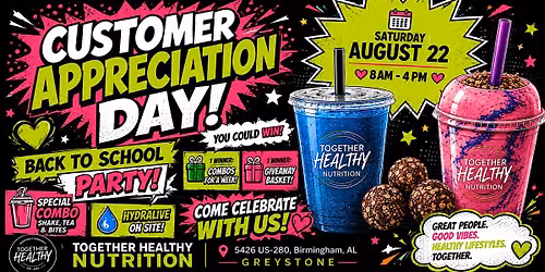 Customer Appreciation Day + Back to School Party