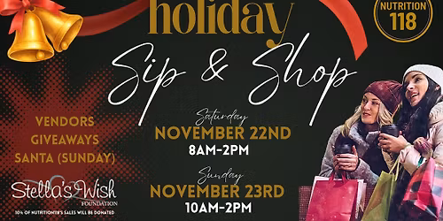 Nutrition118\u2019s Holiday Sip and Shop
