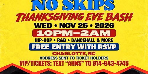 ALL HITS NO SKIPS: THANKSGIVING EVE BASH