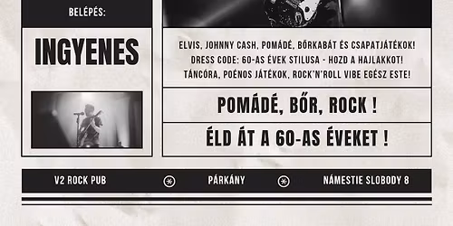 🎸 
Rock’n’Roll 60’s Night – Vissza a rock aranykorába! 🕺💃
