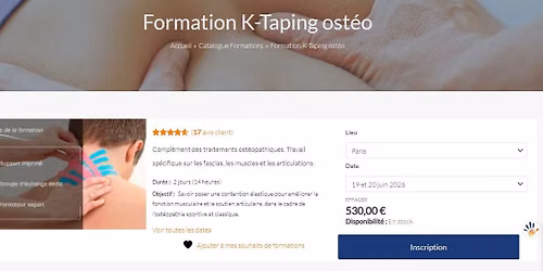 Formation K-Taping ost\u00e9opathie
