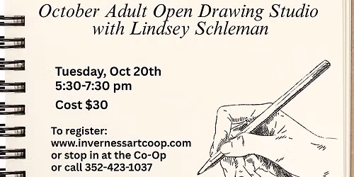 October Adult Open Drawing Studio with Lindsey Schleman