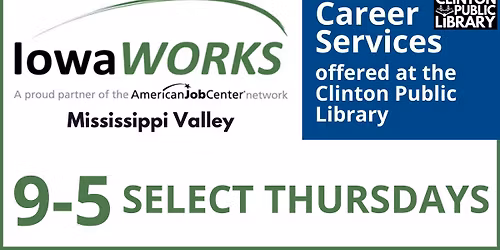 IowaWORKS Career Services at the Clinton Public Library
