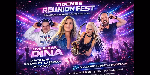 TIDENES REUNION FEST - 30. APRIL 2026