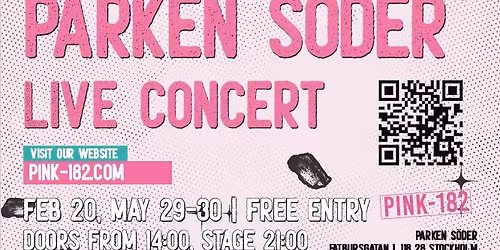 PINK-182 @ Parken S\u00f6der - BLINK-182 NIGHT! - fritt intr\u00e4de!