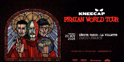 Kneecap \u00b7 Z\u00e9nith Paris - La Villette \u00b7 20 novembre 2026