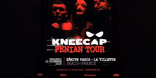 Kneecap \u00b7 Z\u00e9nith Paris - La Villette \u00b7 20 novembre 2026