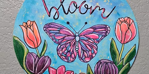 El Agave and Paint ~ Bloom door hanger