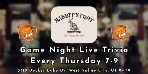Game Night Live Trivia at Rabbit's Foot Brewing