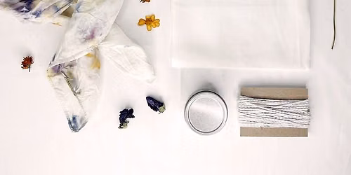 Naturally Dyed Floral Silk Scarf