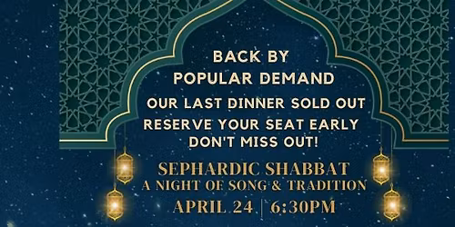 Bet Shira Presents: Sephardic Shabbat, A Night of Song and Tradition
