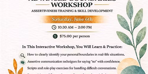 New Advanced Boundaries Workshop-Register with Link