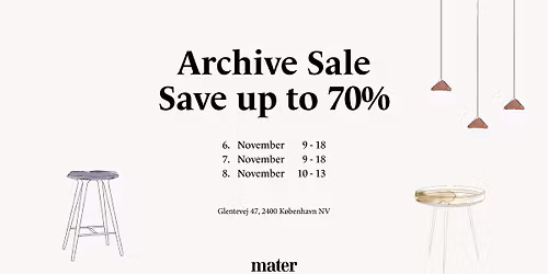 Mater Lagersalg - Spar op til 70%