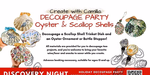 Decoupage Oyster & Scallop Shells