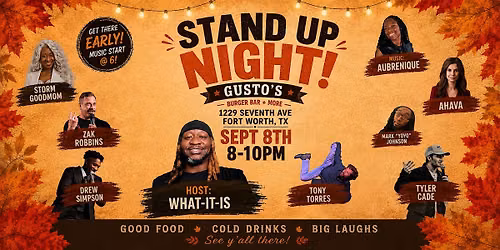 Stand Up Night @ Gusto\u2019s Fort Worth
