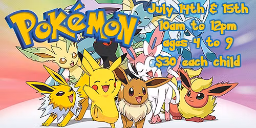 Pokemon Summer camp for ages 4 to 9