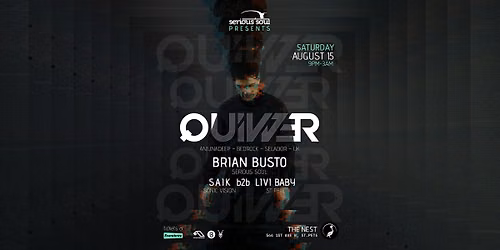 QUIVVER (Anjunadeep, Bedrock, Selador, UK) at The Nest St. Pete