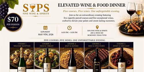 Elevated Wine & Food Pairing Dinner