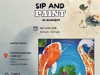 Koi Fish Paint and Sip in Anaheim at Pfeiffer Brewing!