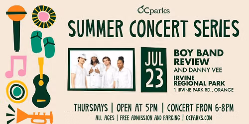 Boy Band Review: 2026 OC Parks Summer Concert Series