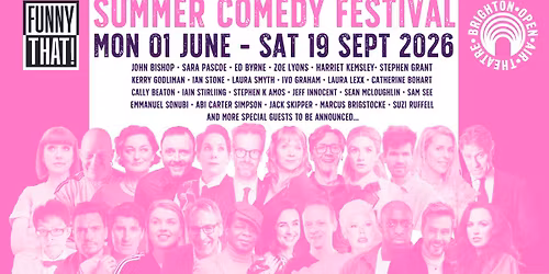 Summer Comedy Festival 2026 | Brighton Open Air Theatre