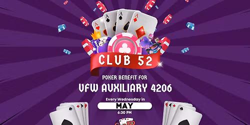 Club 52 Poker Benefit for VFW Auxiliary 4206