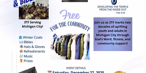 Winter Coat and Bible Give-Away - 20th Anniversary Temple Total Fitness