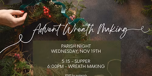 Parish Night: Advent Wreath Making