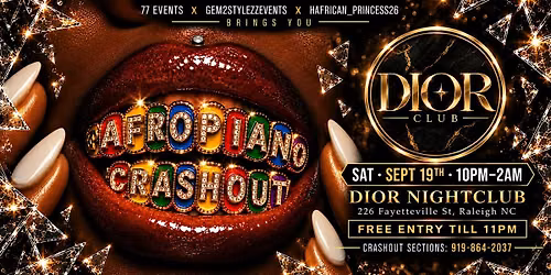AFROPIANO CRASHOUT PARTY: Afrobeats; Amapiano; Afro house
