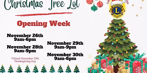 Christmas Tree Lot Opening Day