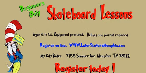 Beginner Skateboard Lessons with LaterSkaters Memphis