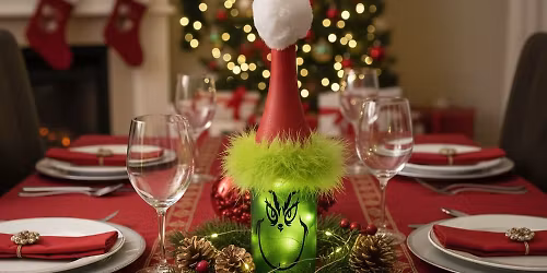Grinch Wine Bottle Craft