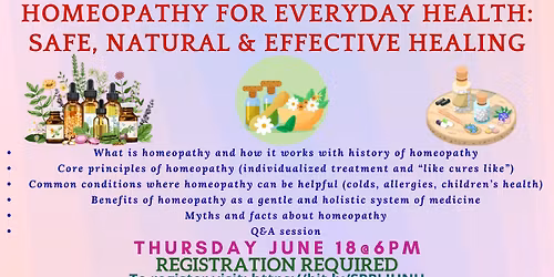 Homeopathy for Everyday Health: Safe, Natural & Effective Healing (for adults)