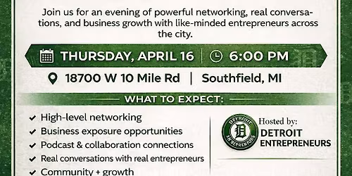 Detroit entrepreneur networking event