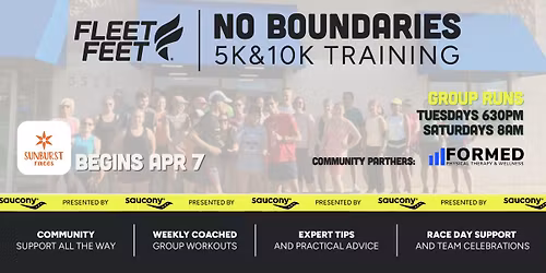 No Boundaries Sunburst Spring 5K | 10K Training Program