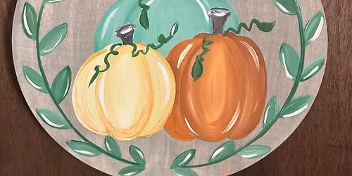 Hanging Wooden Sign Paint Night at Dory's Cafe Grill Shop