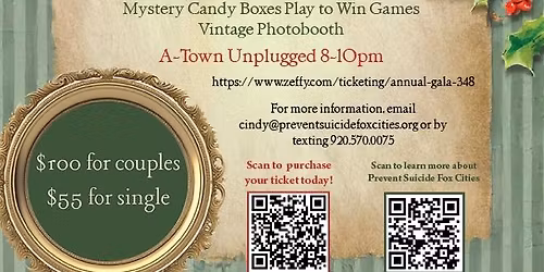Prevent Suicide Fox Cities Annual Fundraiser - An Old-Fashioned Christmas