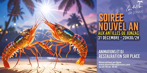 \ud83c\udf89 Soir\u00e9e Nouvel An aux Antilles de Jonzac \ud83c\udf34