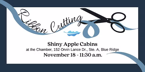 Ribbon Cutting for Shiny Apple Cabins
