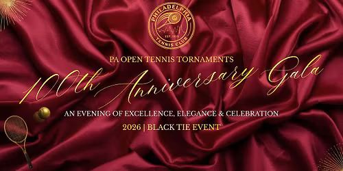 PA Open Tournaments 100th Year Anniversary Gala