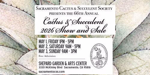 Cactus and Succulent Show and Sale 2026