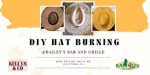 DIY Pyrography Hat Burning At Bailey's Bar & Grille September