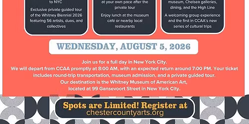 CCAA Whitney Bus Trip \u2014 August 5, 2026